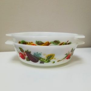 Set of 2 JAJ Pyrex Kent Orchard dishes